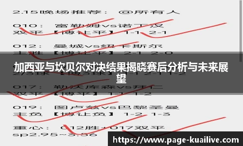 加西亚与坎贝尔对决结果揭晓赛后分析与未来展望